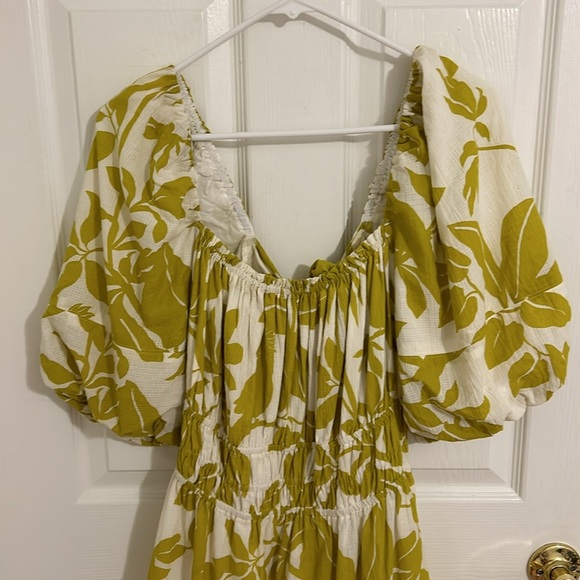 Anthropologie Maeve Feliciana Tropical Floral Mini Open Back Dress New Size XL - Picture 8 of 13